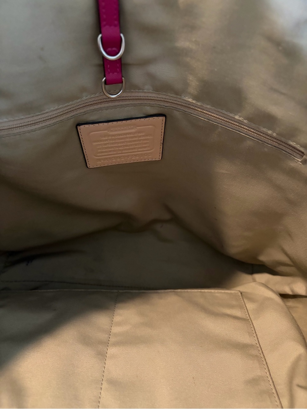 Coach Peyton Leather Tote F26103 – Fuchsia Pink - Picture 5 of 10